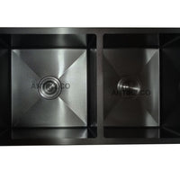 Lavaplatos Doble Poceta Negro  Satin 78 x 45 cm