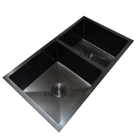 Lavaplatos Doble Poceta Negro  Satin 78 x 45 cm