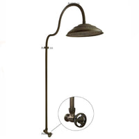 Ducha Expuesta  Vintage Bronce Antiguo Con  Ducha 30cm