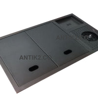 Set Lavaplatos Gris peltre Griferia Retractil 75x46cm Acero 304