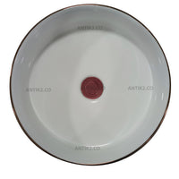 Lavamanos  Burdeos Oro rosa/Blanco 36cm + Desague Push