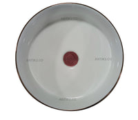 Lavamanos  Burdeos Oro rosa/Blanco 36cm + Desague Push