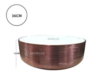 Lavamanos  Burdeos Oro rosa/Blanco 36cm + Desague Push