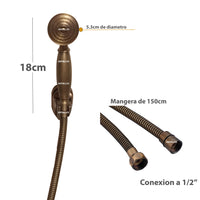 Ducha Telefono Vintage Bronce  Antiguo