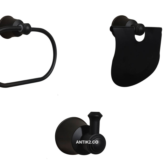 Juego de accesorios Alum negro x 3 piezas