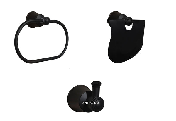 Juego de accesorios Alum negro x 3 piezas
