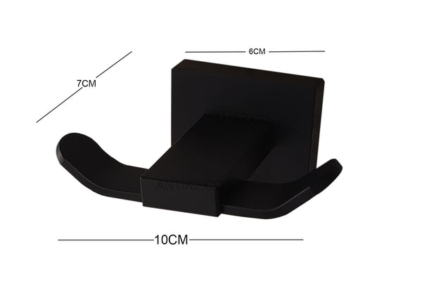 Juego de accesorios Square negro x 3 piezas