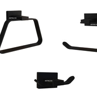 Juego de accesorios Square negro x 3 piezas