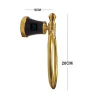 Accesorios Baño Prisma  Dorado/Negro  x 3