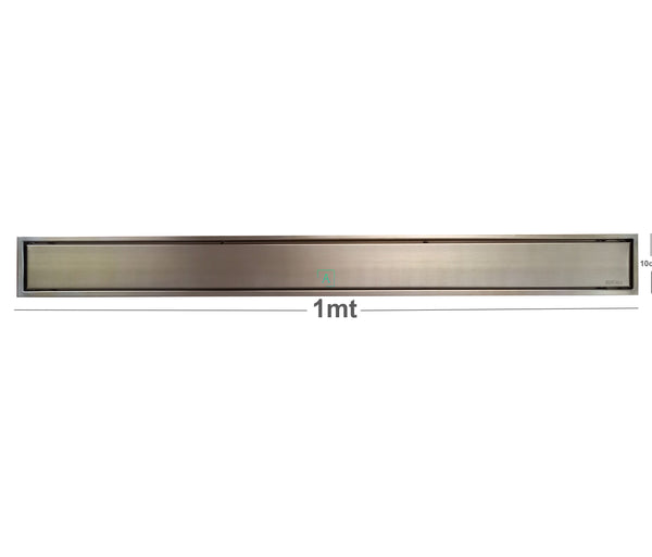 Rejilla Piso  Bronce Antiguo Invisible 1mt x 10cm