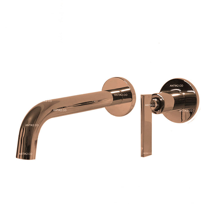 Griferia Pared Pala oro rosa (Agua fria)