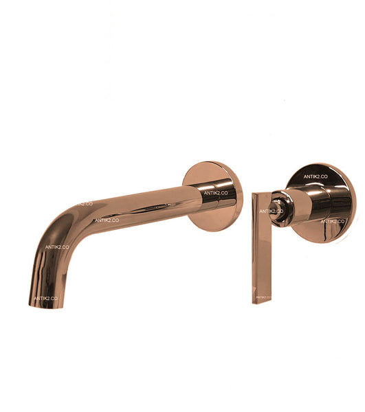 Griferia Pared Pala oro rosa (Agua fria)