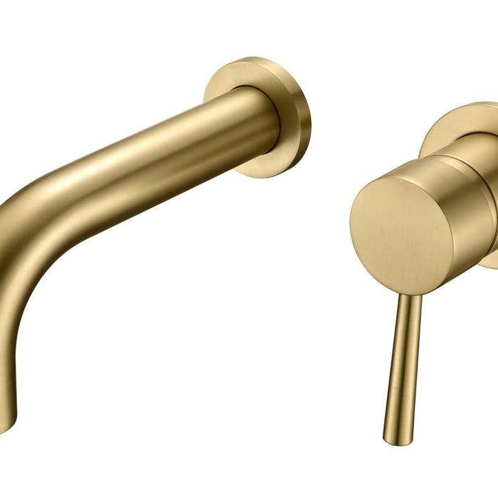 Mezclador Lavamanos monomando oro cepillado