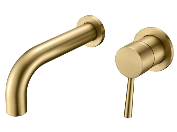 Mezclador Lavamanos monomando oro cepillado