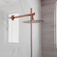 Ducha Slim Con Tubo  Oro Rosa 20 cm De Diámetro