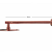 Ducha Slim Con Tubo  Oro Rosa 20 cm De Diámetro