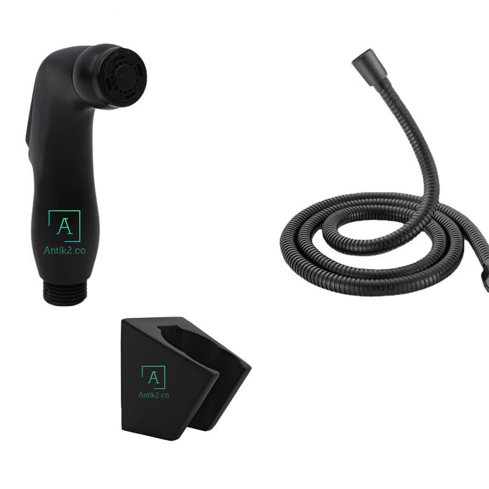 Set Ducha Bidet Lyon Negro  Soporte/manguera