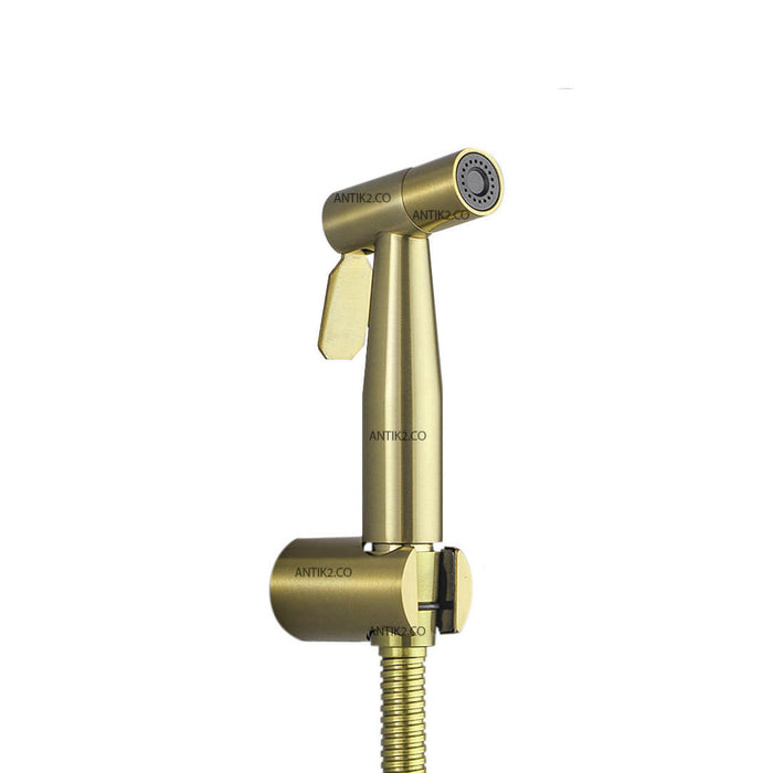 Ducha Bidet Oro Cepillado  Con Soporte