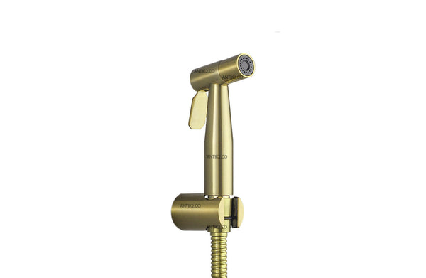 Ducha Bidet Oro Cepillado  Con Soporte