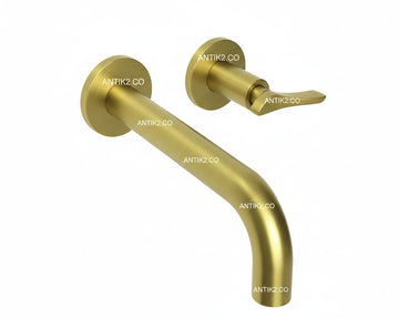 Grifería pared Dorada