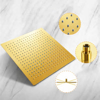 Mezclador Ducha novo Dorado + Ducha a techo 25x25cm