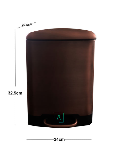 Papelera  Pedal Cobre Antiguo 6 LTS
