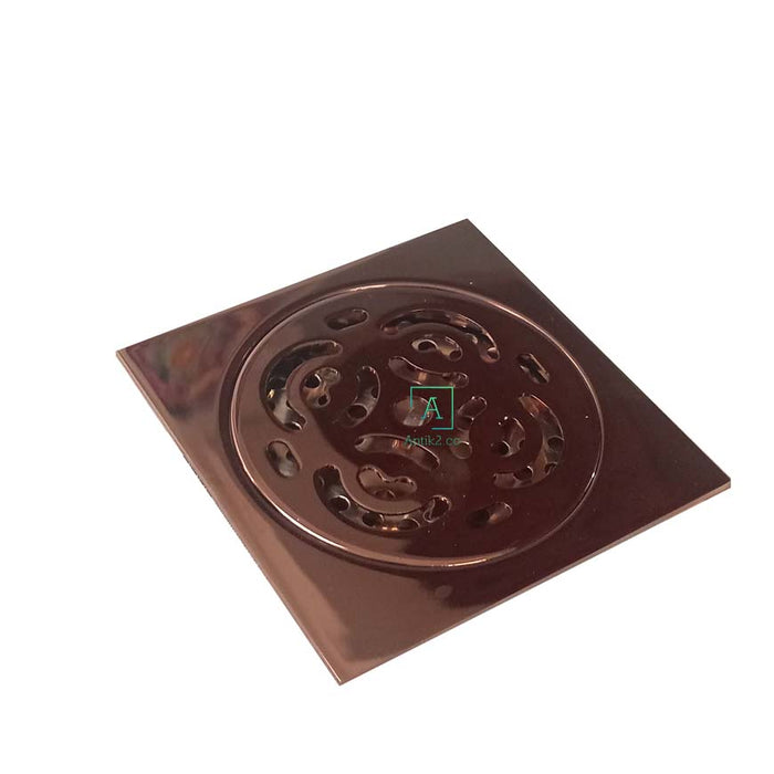 Rejilla piso Oro rosa cuadrada 10x10cm Antirretorno