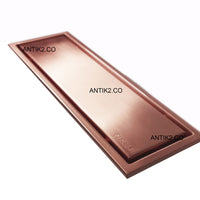 Rejilla piso Oro rosa Rectangular Revestimiento   40 x 10 cm