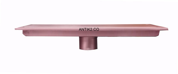 Rejilla piso Oro rosa Rectangular Revestimiento   40 x 10 cm