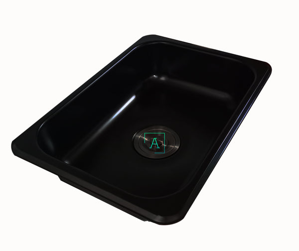 Lavaplatos 50 x 35 cm Negro mate