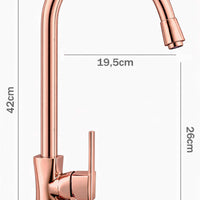 Grifería Mezclador Nake Oro Rosa