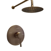 Mezclador Ducha  Monomando + Ducha 20cm Bronce Antiguo