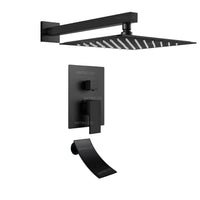 Mezclador Ducha Monomando Negro Con chorro Tina