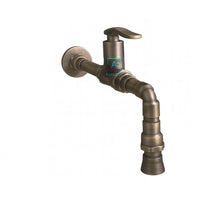 Llave  Pared Vintage Palanca  Bronce Antiguo (Agua fria)