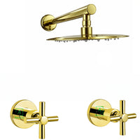 Mezclador Ducha Timote Dorado + Ducha 30cm