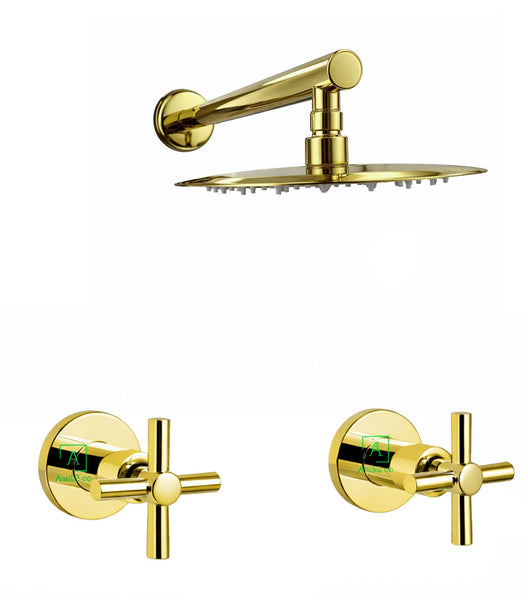 Mezclador Ducha Timote Dorado + Ducha 30cm