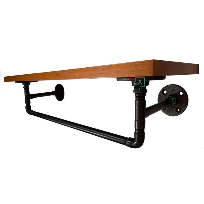 Repisa Vintage Negro Antiguo 60cm