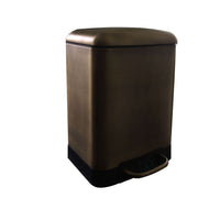 Papelera Pedal Acero 6 Litros Bronce Antiguo