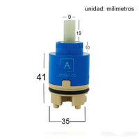 Unidad Monocontrol 35mm Cierre ceramico