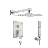 Mezclador ducha Niquel satin + Ducha 20cm + Teleducha