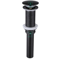 Desague Push Negro Rosca Larga (11cm)
