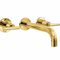 Mezclador Lavamanos Novo Pala Muro Dorado