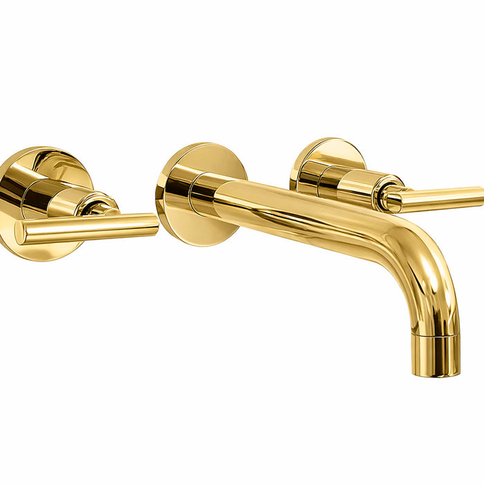 Mezclador Lavamanos Novo Pala Muro Dorado