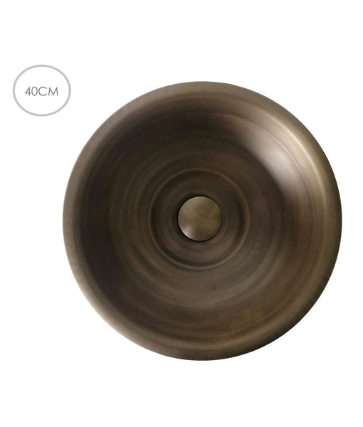 Poceta lavamanos Bronce Antiguo 40cm + desague push