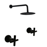 Mezclador Novo cruz  Negro + Ducha 30cm