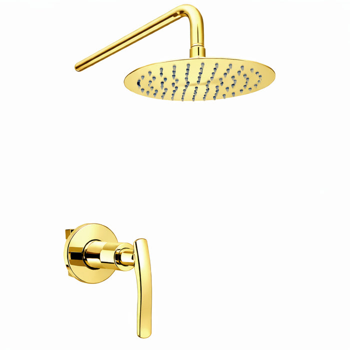 Registro Palanca  Dorado + Ducha 20cm