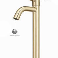 Griferia Alta Arfil Dorado Cepillado  (Agua fria)