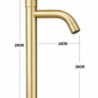 Griferia Alta Arfil Dorado Cepillado  (Agua fria)