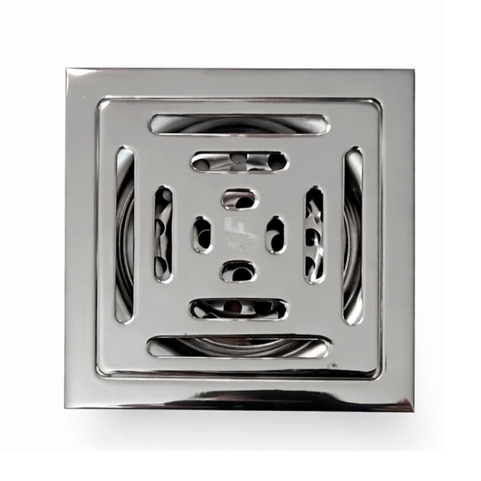 Rejilla Piso vector Antirretorno 10x10cm Niquel Brillante