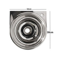 Lavamanos en Acero Inoxidable A Pared 32x35 cm Con Sistema de Grifo De Pedal + Dispensador Jabon